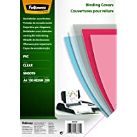Fellowes Portadas para encuadernar de PVC transparente- formato A4- 200 micras- pack de 100
